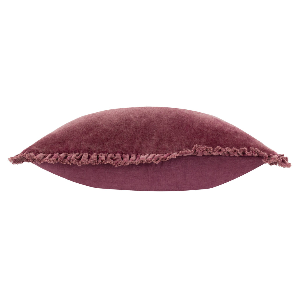 The Linen Yard Bertie Washed Cotton Velvet 45cm x 45cm Cushions