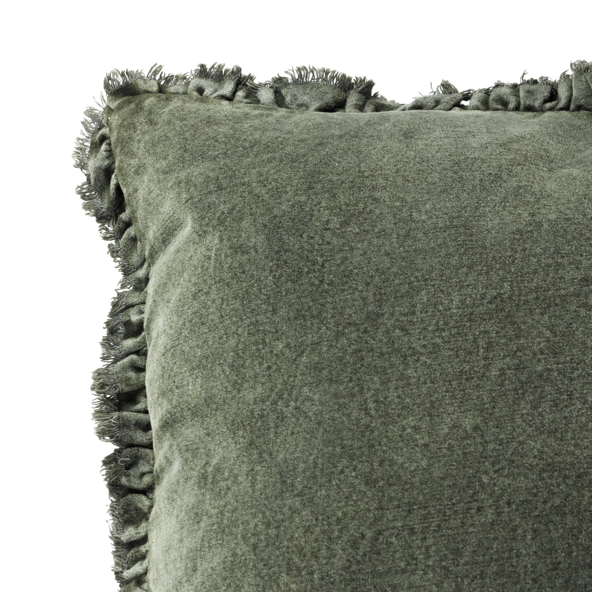 The Linen Yard Bertie Washed Cotton Velvet 45cm x 45cm Cushions
