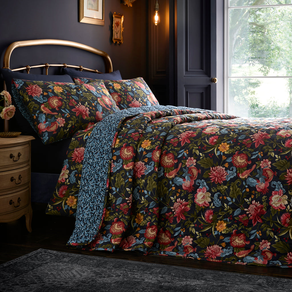 Dreams N Drapes Bejewelled Navy Duvet Set