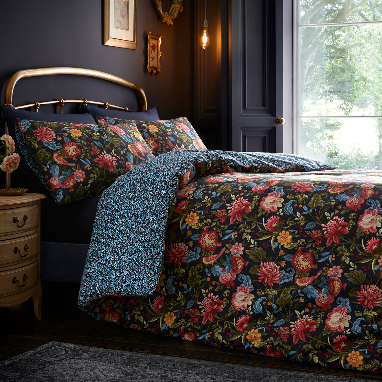 Dreams N Drapes Bejewelled Navy Duvet Set