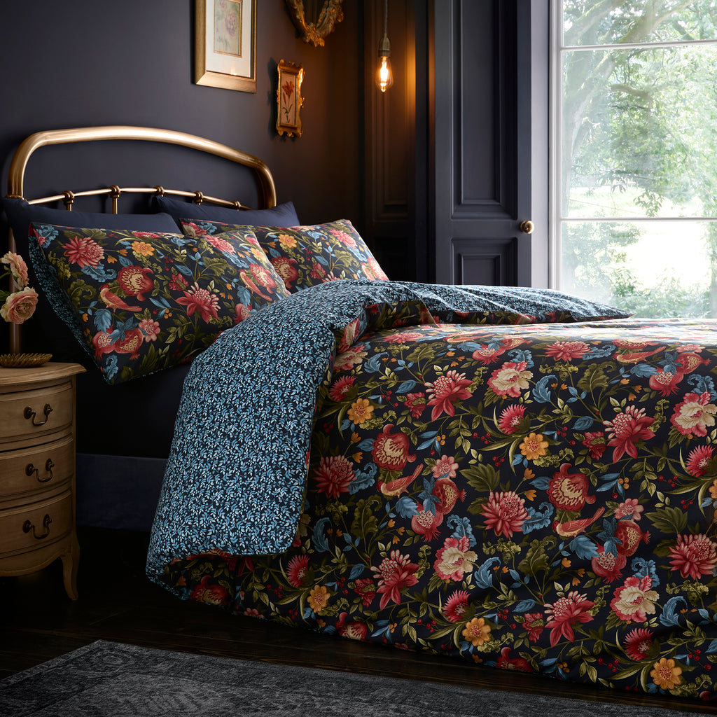 Dreams N Drapes Bejewelled Navy Duvet Set