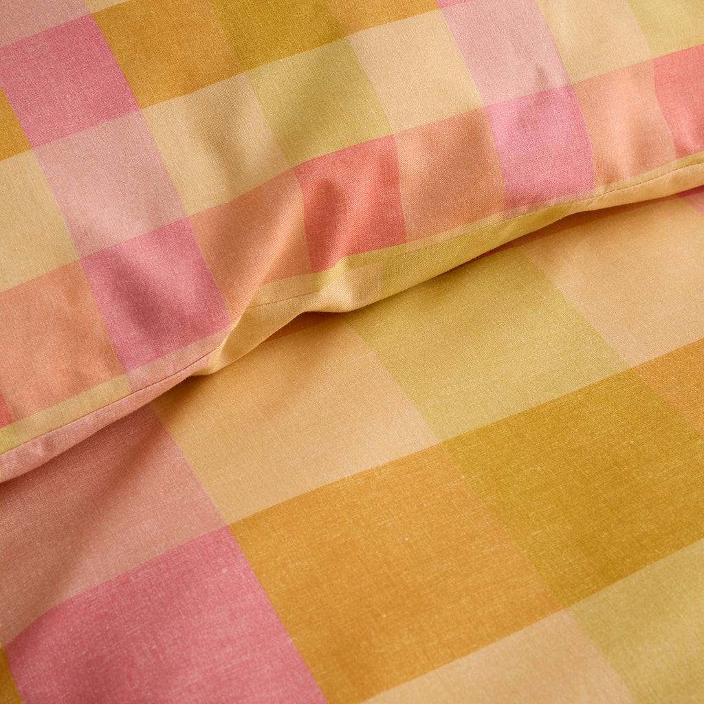 Fusion Bedding Block Check Duvet Set