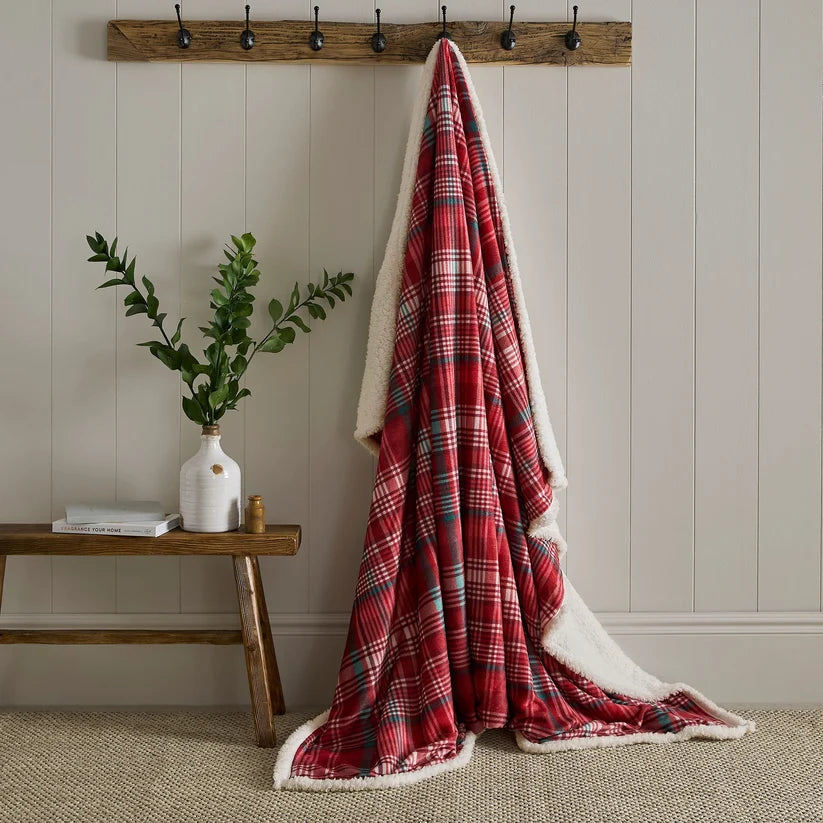 Dreams N Drapes Bennet Check 100% Brushed Cotton Duvet Set