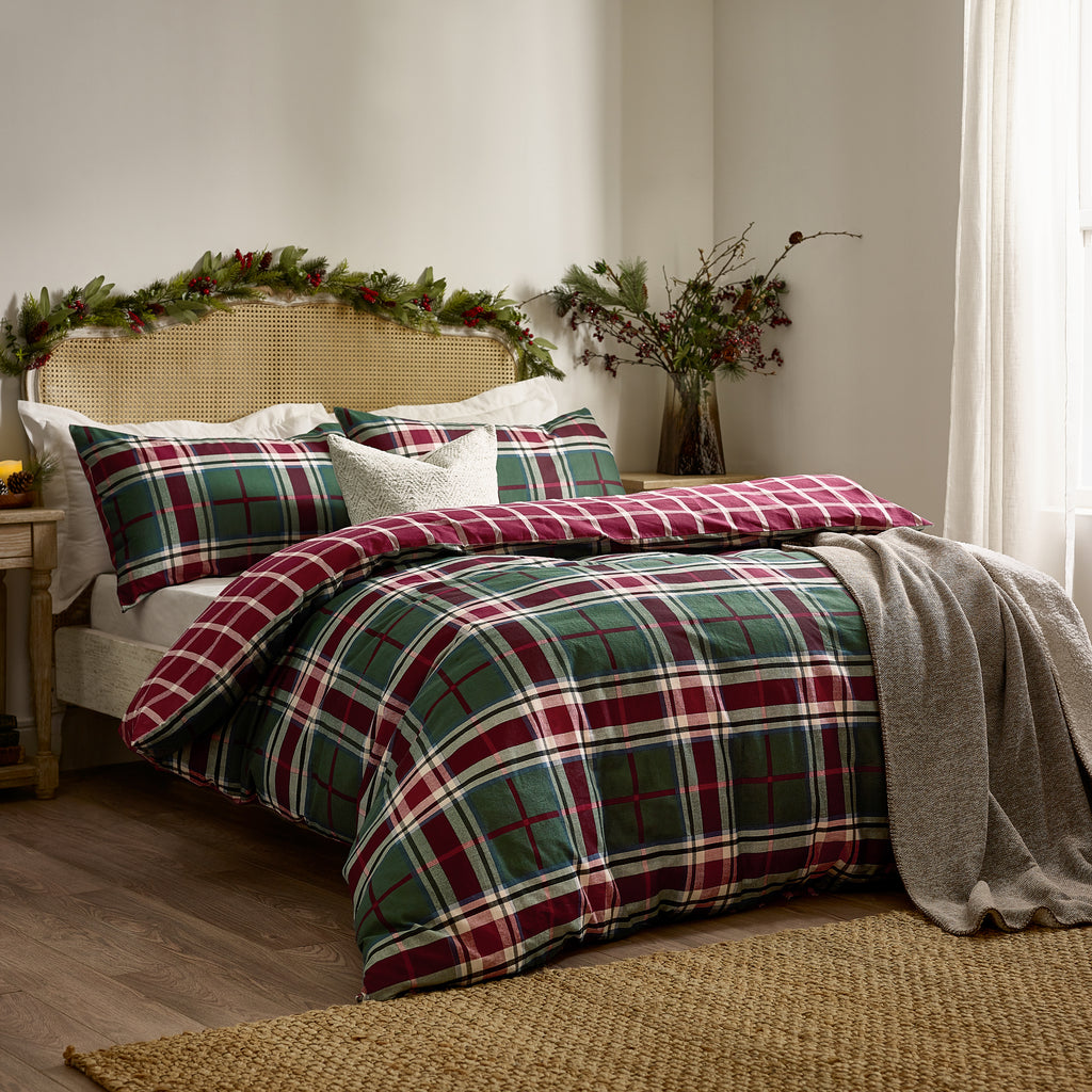 Wylder Braemar Check 100% Brushed Cotton Duvet Set
