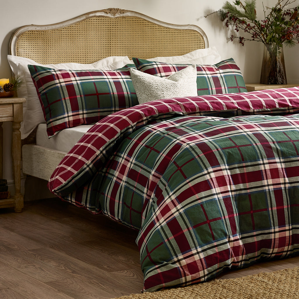 Wylder Braemar Check 100% Brushed Cotton Duvet Set