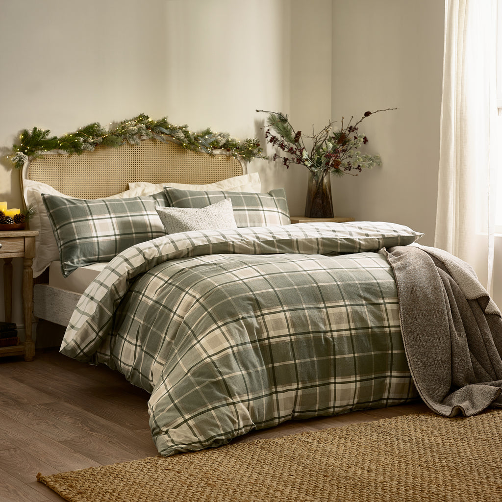 Wylder Braemar Check 100% Brushed Cotton Duvet Set