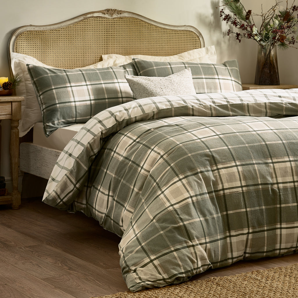 Wylder Braemar Check 100% Brushed Cotton Duvet Set