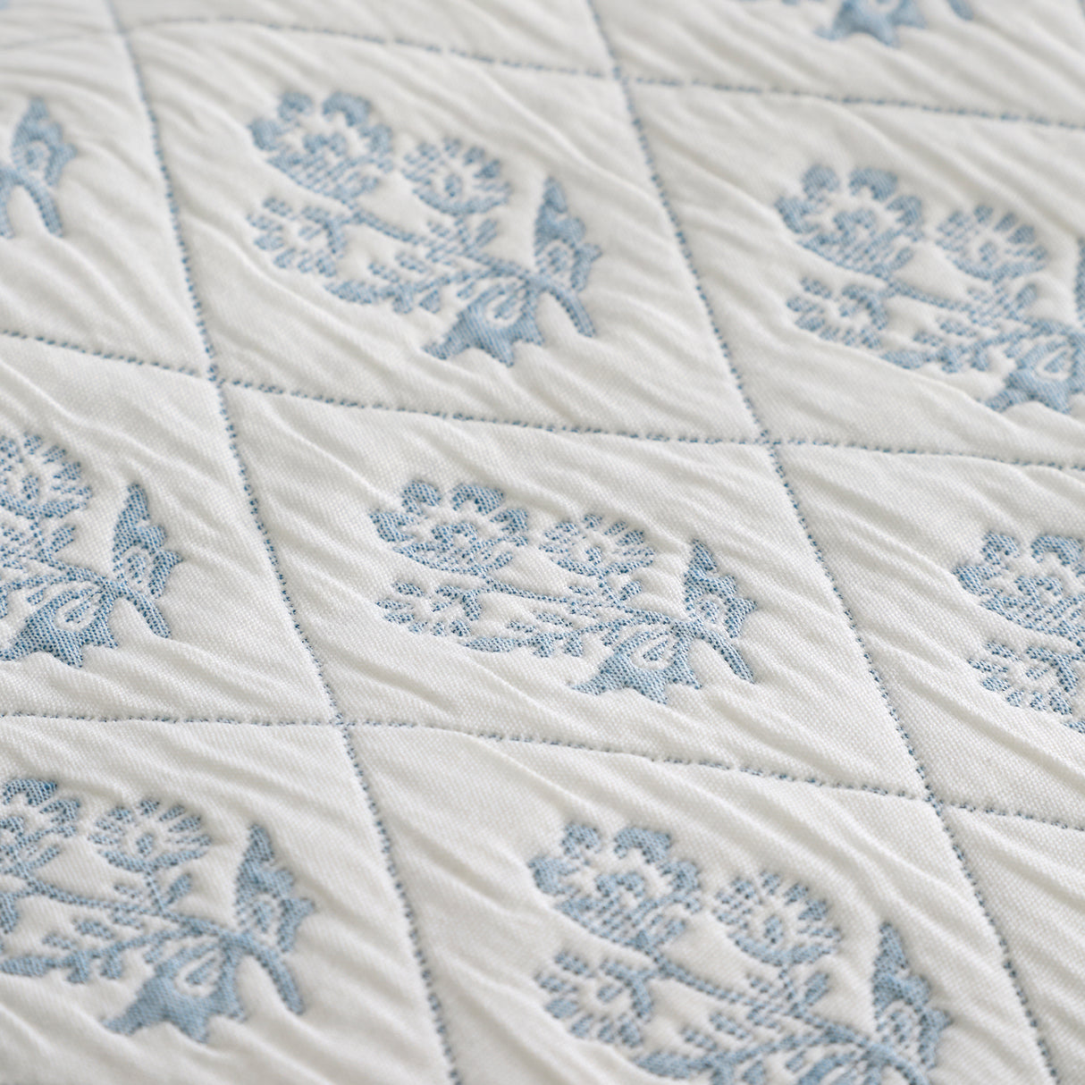 Dreams n Drapes Block Floral Blue Duvet Set