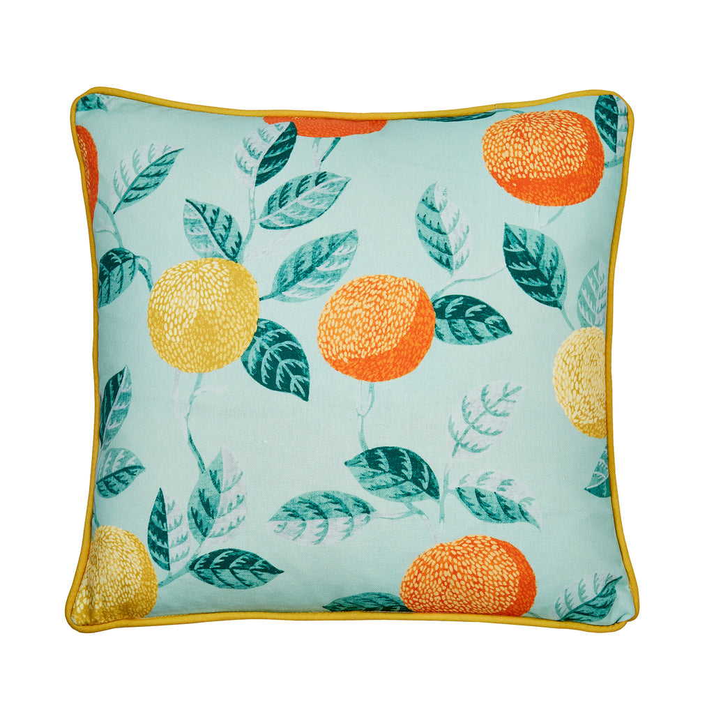 Dreams n Drapes Outdoor Botanical Fruits Green 43cm x 43cm Cushion