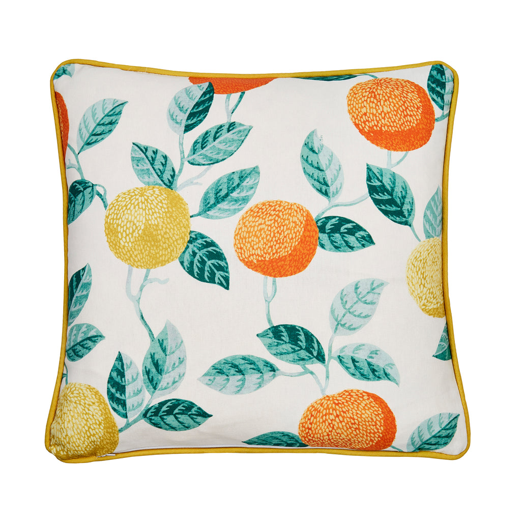 Dreams n Drapes Outdoor Botanical Fruits Green 43cm x 43cm Cushion