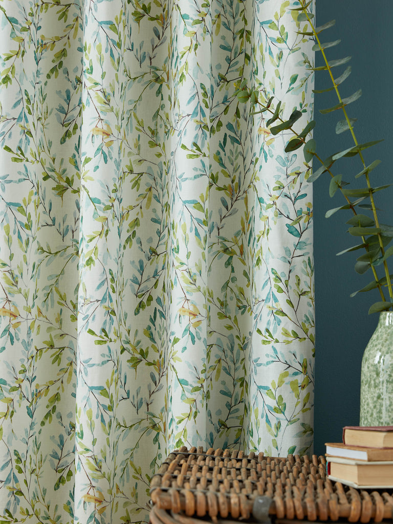 Laura Ashley Brayton Leaves Multi Lined Eyelet Curtains