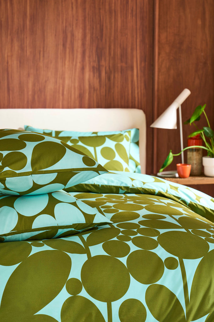 Orla Kiely Bubble Flower Aqua Seagrass Duvet Set