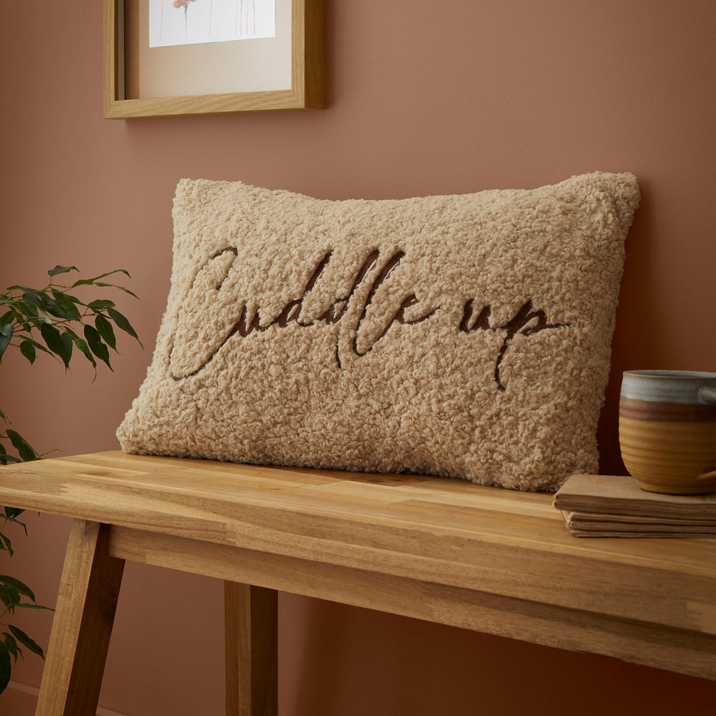 Fusion Cuddle Up Natural 30cm x 50cm Polyester Filled Cushion