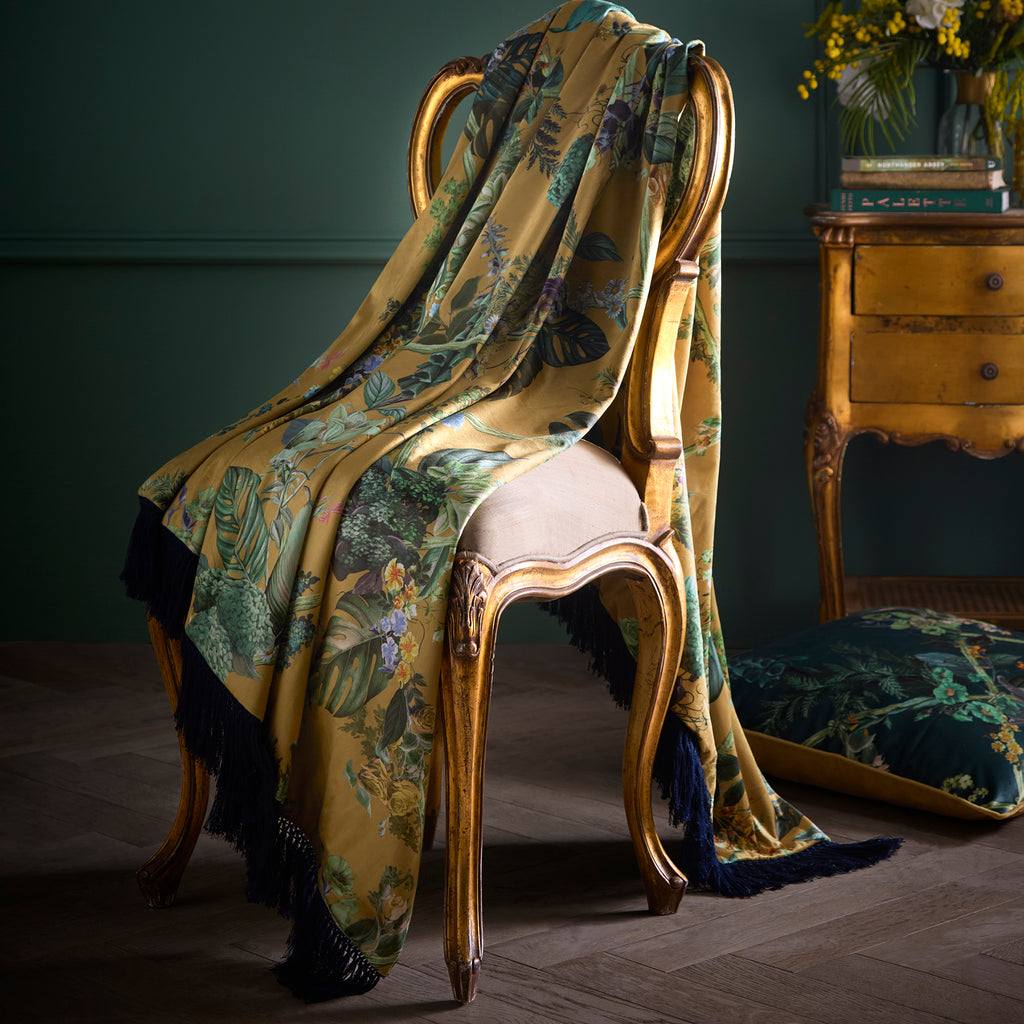 Laurence Llewelyn Bowen Cotswold Fantasia Gold 130cm x 180cm Throw