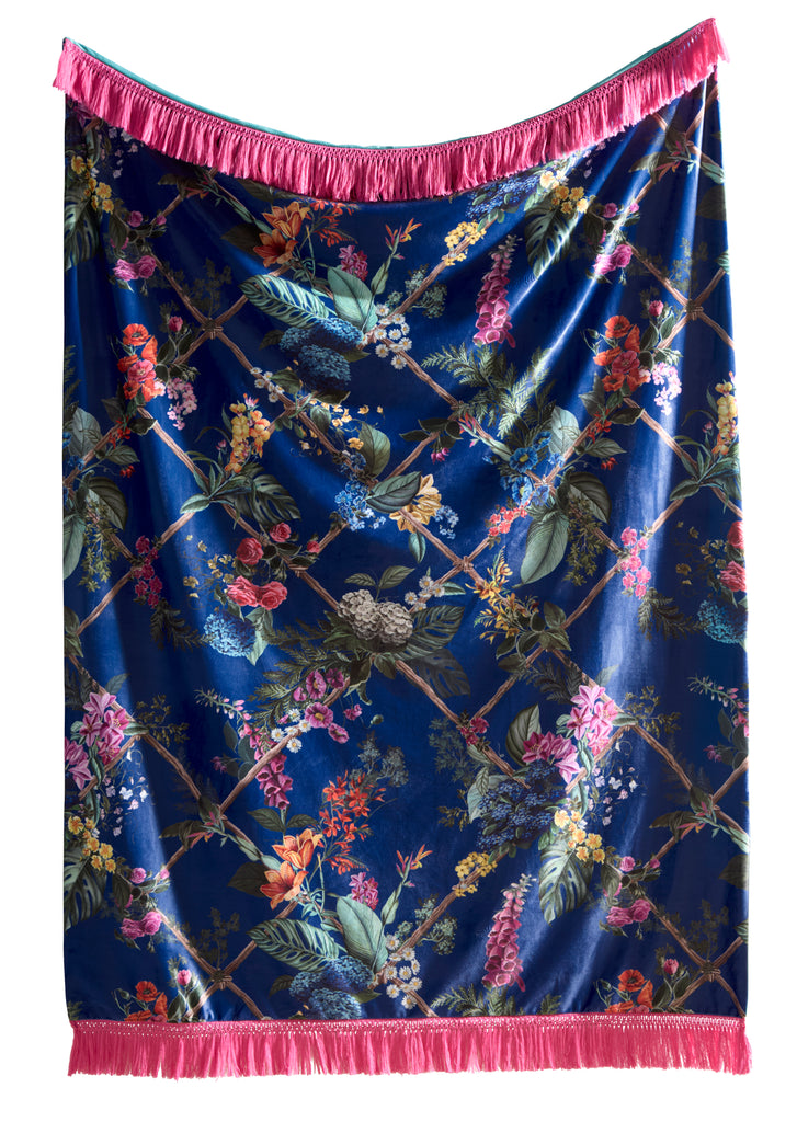 Laurence Llewelyn Bowen Cotswold Fantasia Navy 130cm x 180cm Throw