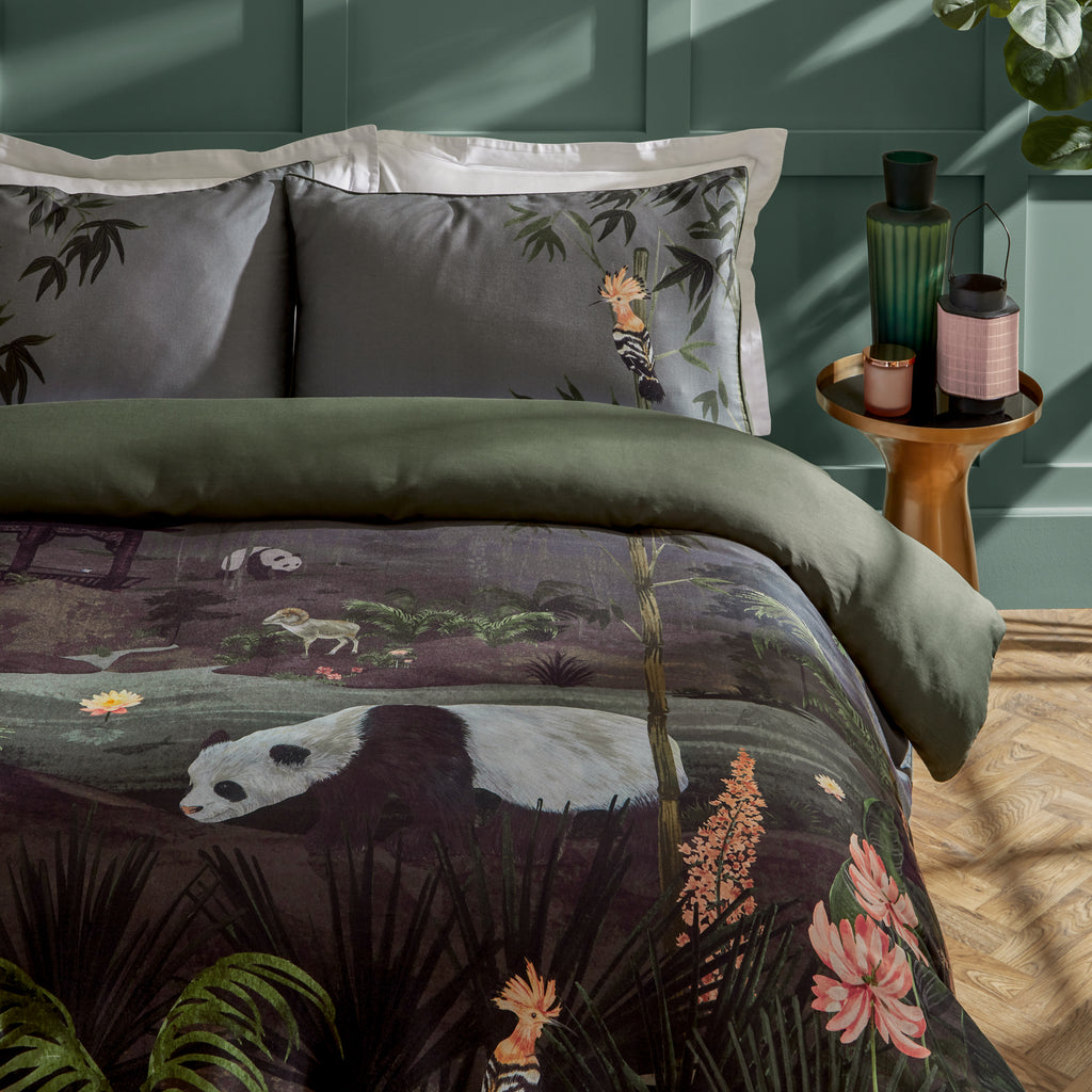 Paoletti Chuan Exotic Jungle Nightfall Duvet Set