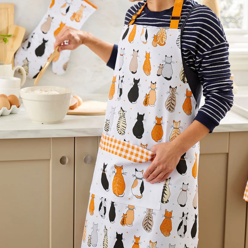 Ulster Weavers Cats in Waiting Orange Apron