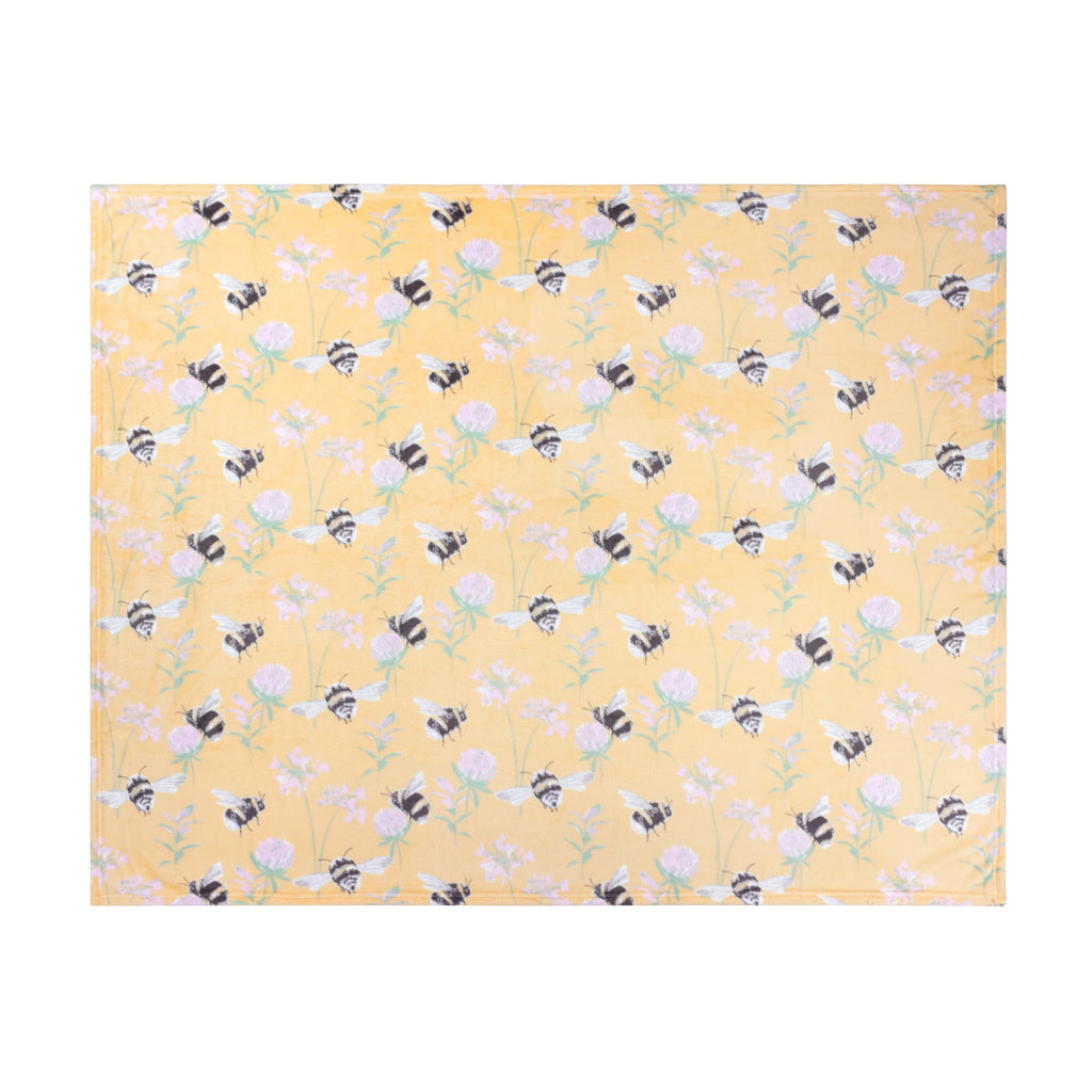 Furn Country Bee Honey Multi 130cm x 150cm Fleece Throw
