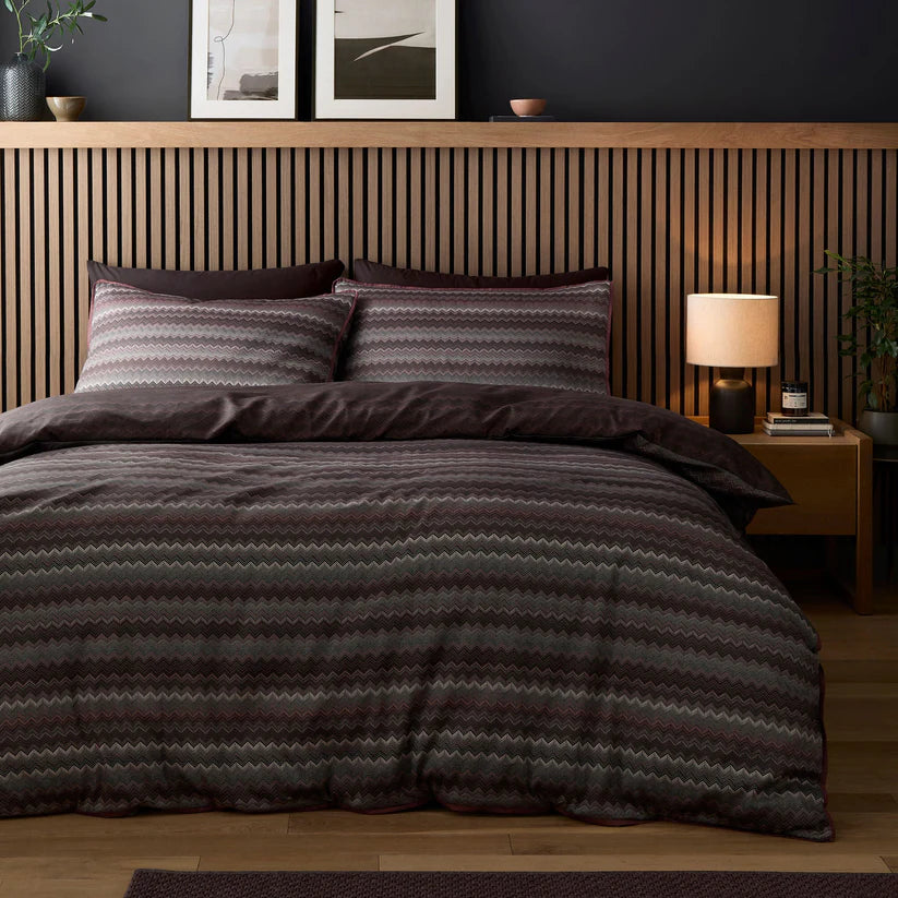 Appletree Chevron Stripe Chocolate Duvet Set