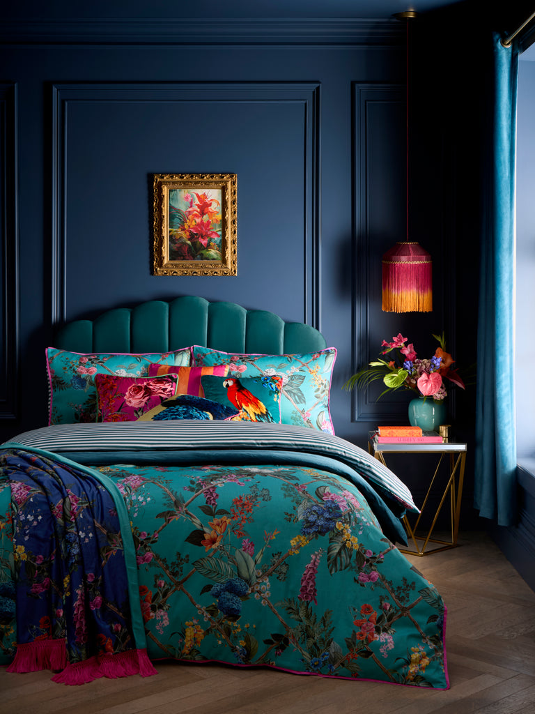 Laurence Llewelyn Bowen Cotswold Fantasia Teal Duvet Set