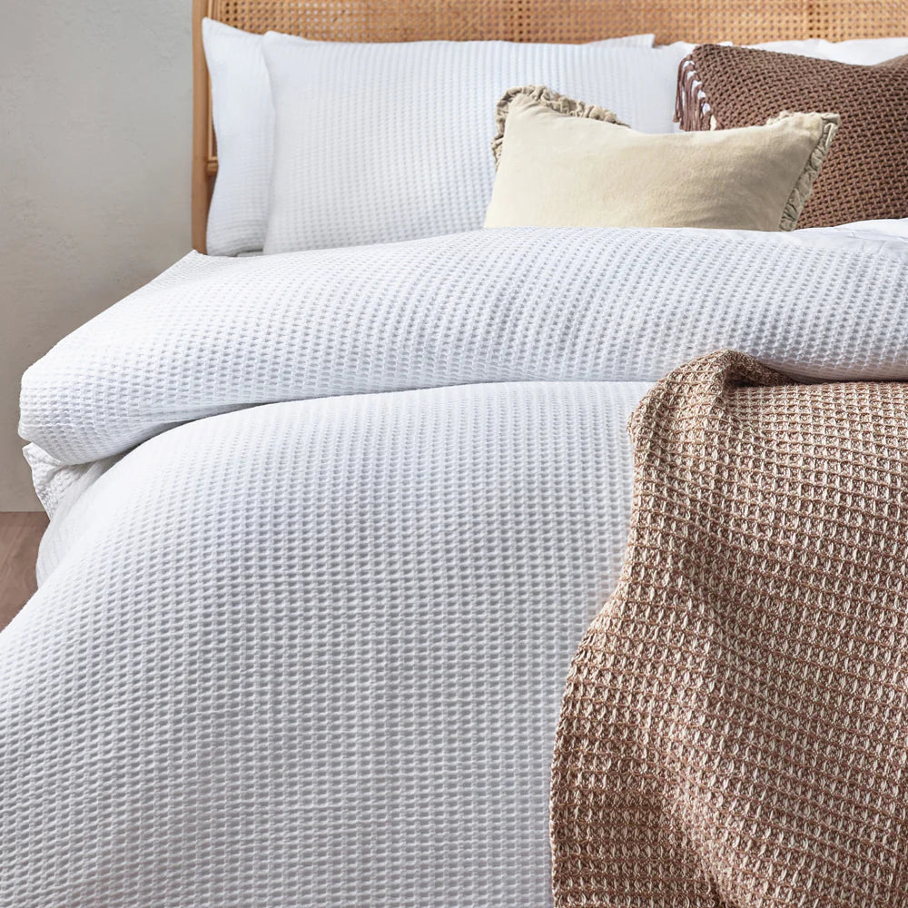The Linen Yard Chunky Waffle Duvet Set