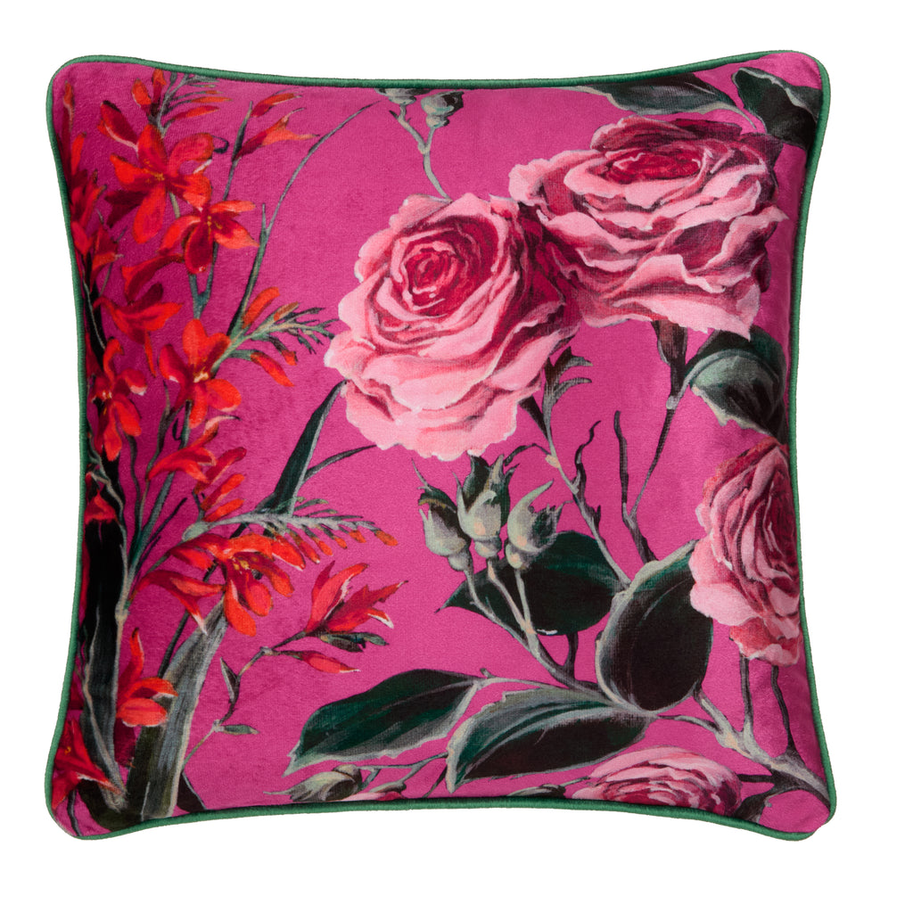 Laurence Llewelyn Bowen Cotswold Fantasia Pink 43cm x 43cm Polyester Filled Cushion