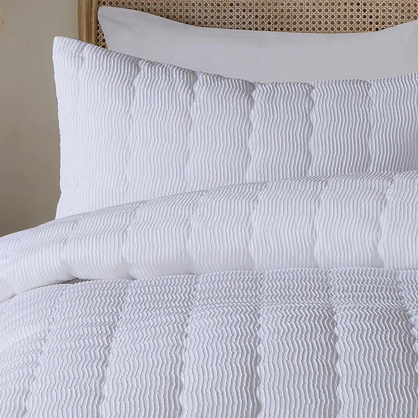 Serene Crinkle Wave Duvet Set