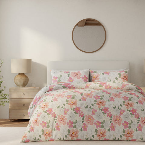 Vantona Everyday Ceci Floral Pink Duvet Set