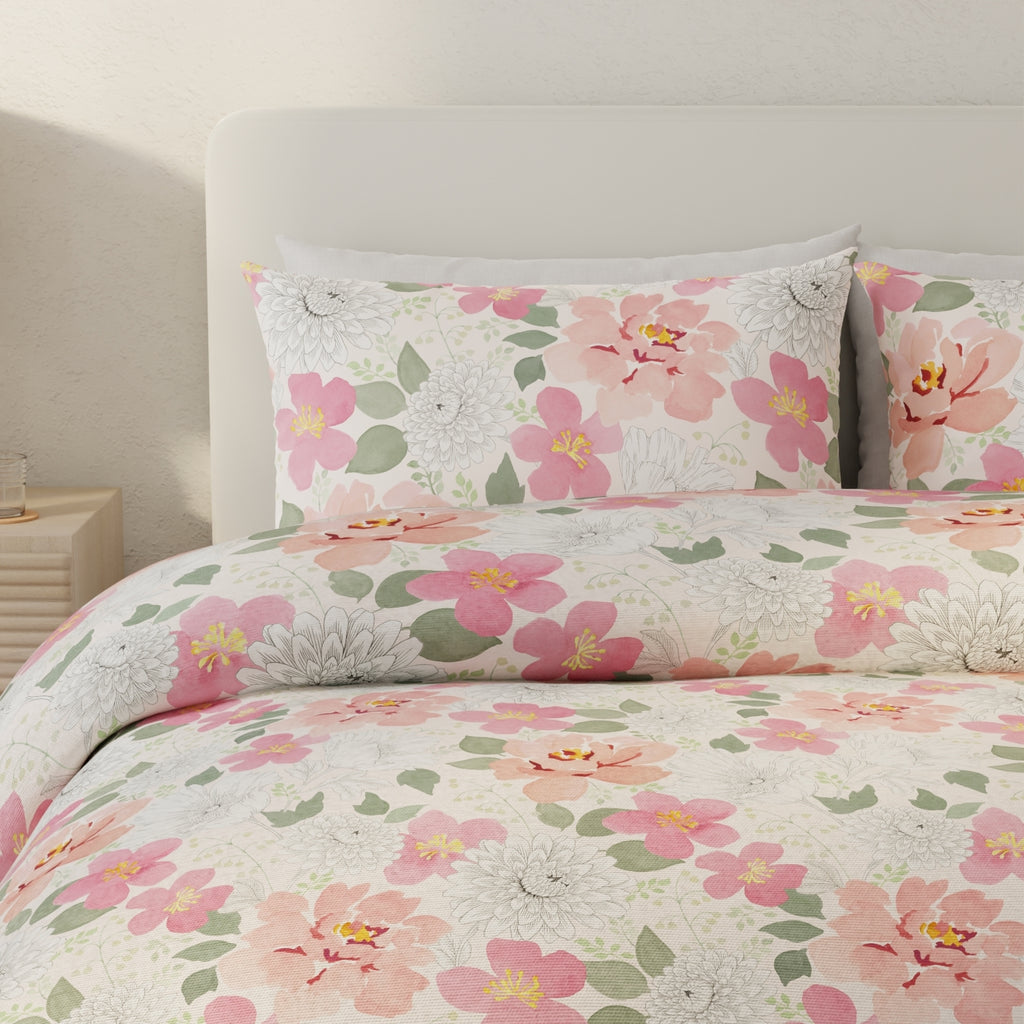 Vantona Everyday Ceci Floral Pink Duvet Set