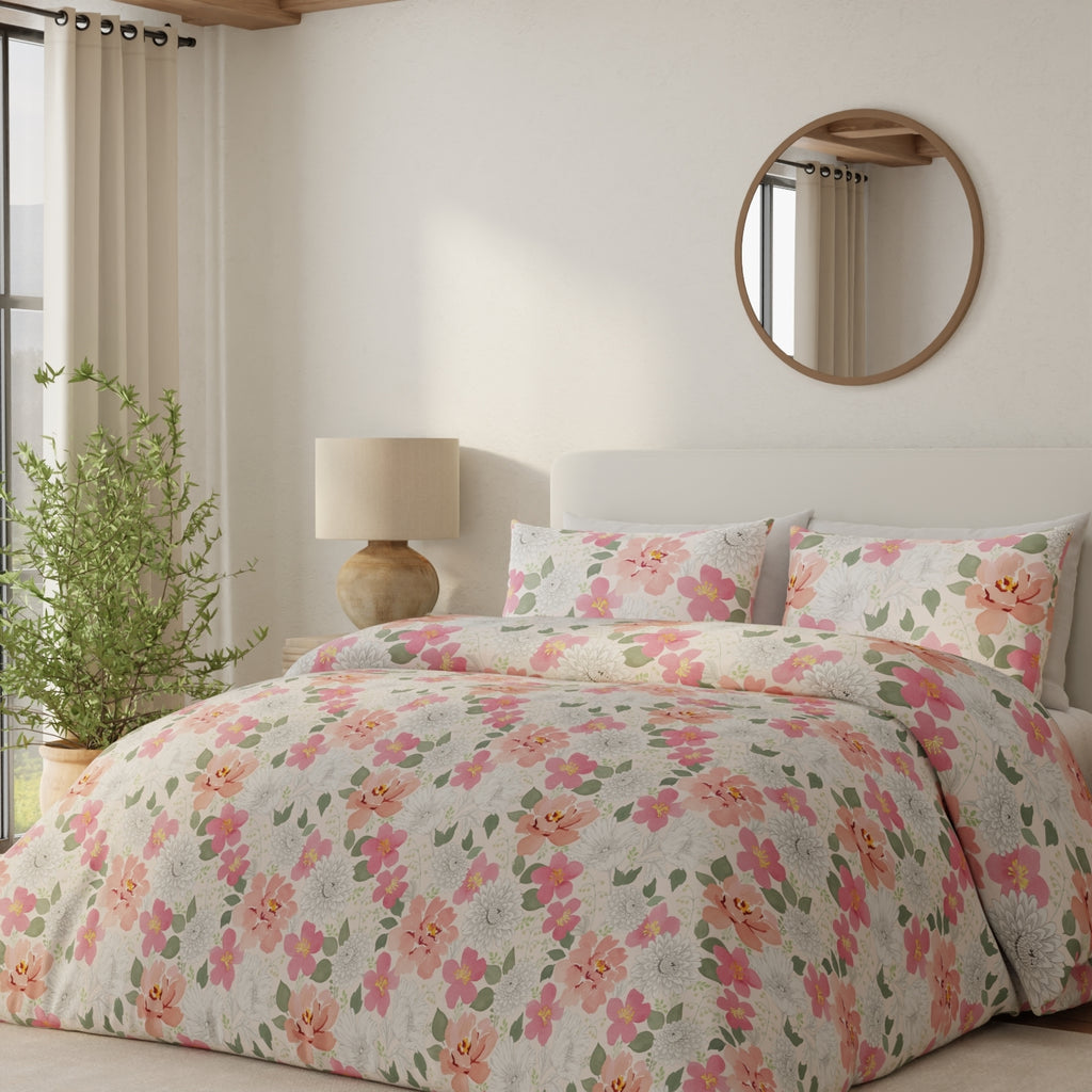 Vantona Everyday Ceci Floral Pink Duvet Set