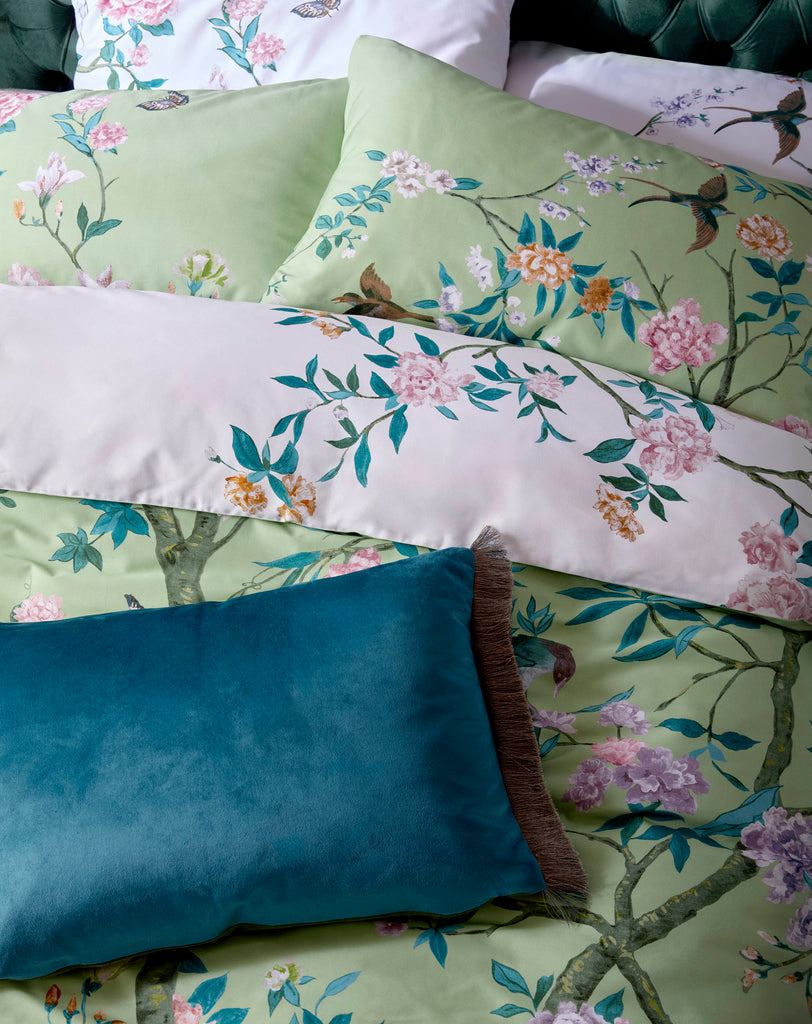 Graham & Brown Chinoiserie Garden Green Duvet Set