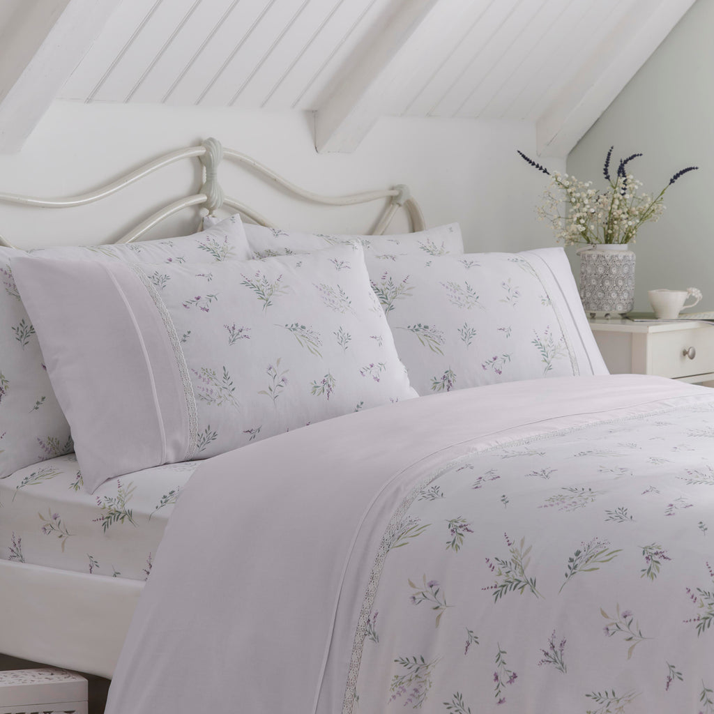 Dreams n Drapes Decorative Chloe Lilac Duvet Set