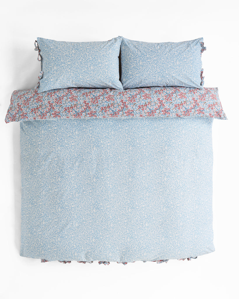 William Morris at Home Clover Powder Blue-Madder Duvet Set