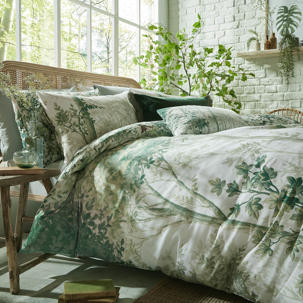 Graham & Brown Coppice Forest Sage Duvet Set