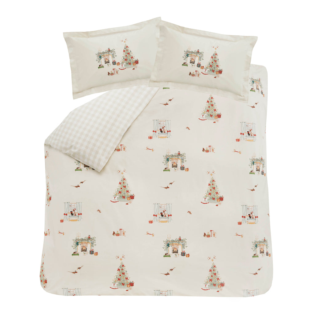 Sophie Allport Cosy Christmas Misty Green Duvet Set