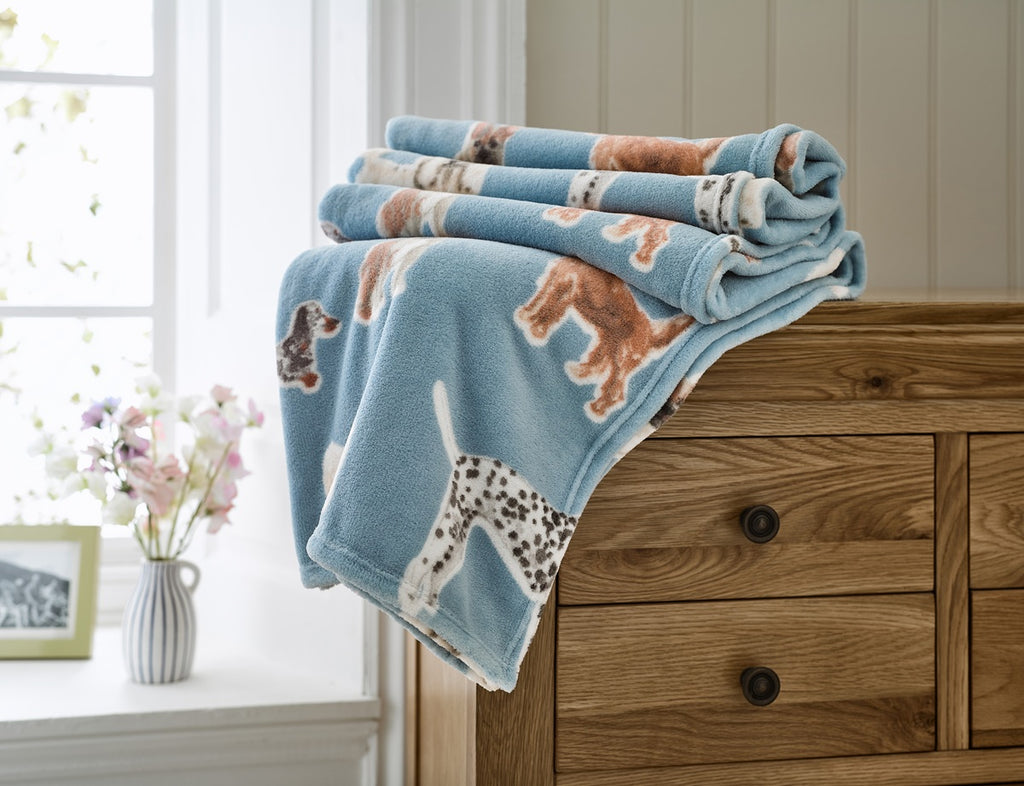 Deyongs Cozy Comforts Blue 130cm x 170cm Fleece Throws
