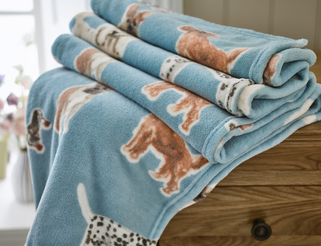 Deyongs Cozy Comforts Blue 130cm x 170cm Fleece Throws