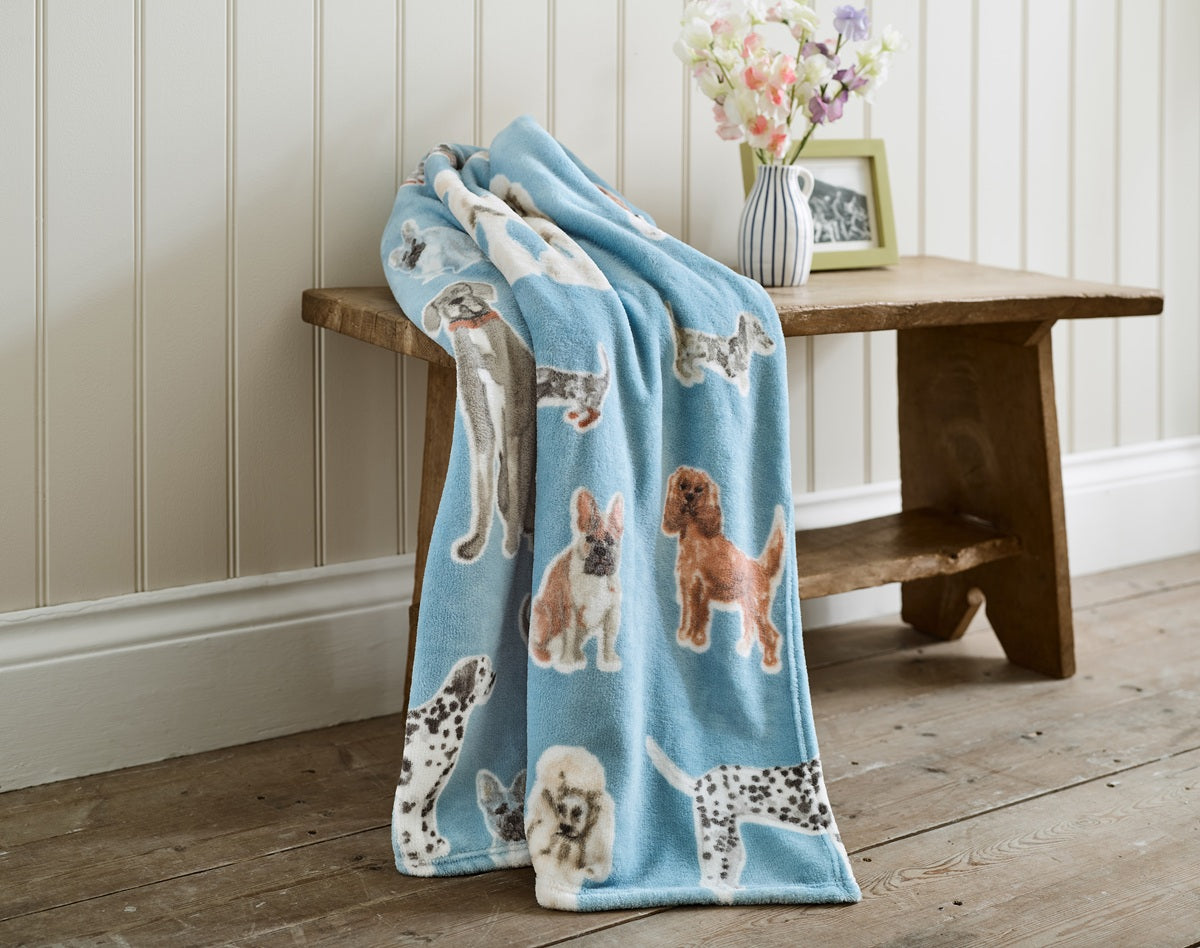 Deyongs Cozy Comforts Blue 130cm x 170cm Fleece Throws