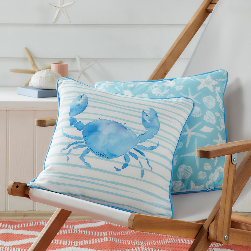 Fusion Outdoor Crab Seafoam 43cm x 43cm Cushion