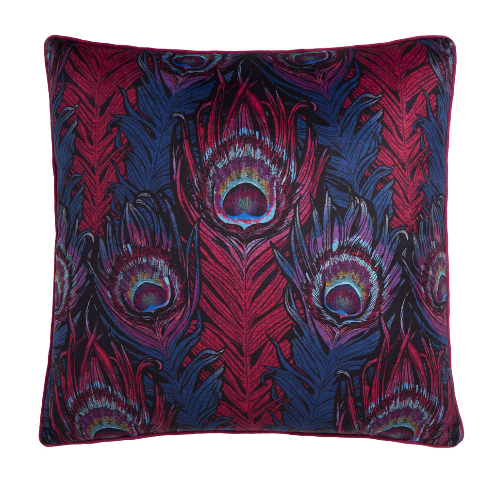 Laurence Llewelyn Bowen Dandy Peacock 55cm x 55cm Polyester Filled Cushion