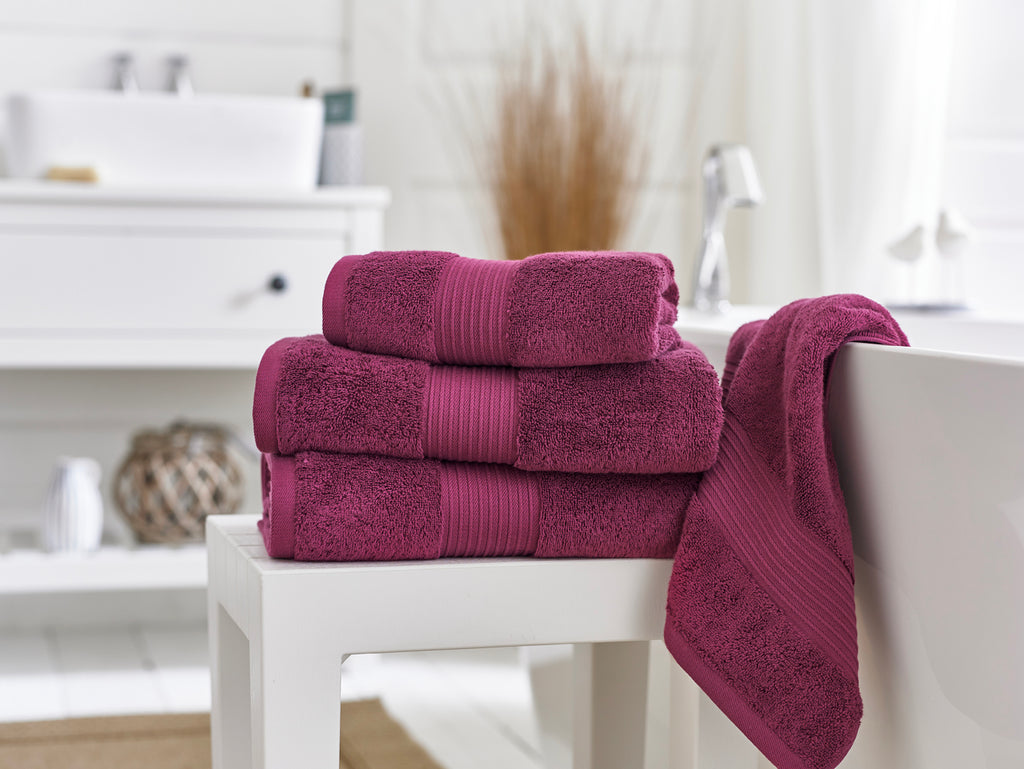 Deyongs Bliss 650gsm 100% Pima Cotton Cerise Towels