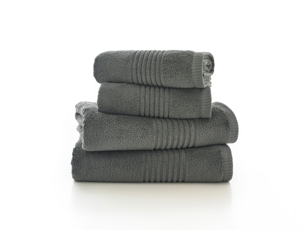 Deyongs Quik Dry Zero Twist Charcoal 100% Cotton 450gsm Towels