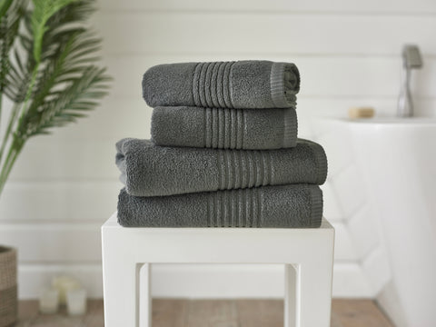 Deyongs Quik Dry Zero Twist Charcoal 100% Cotton 450gsm Towels