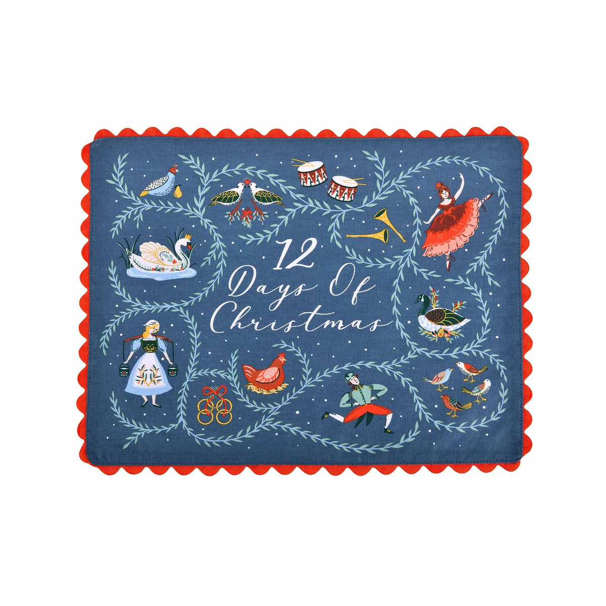 Ulster Weavers 12 Days of Christmas Blue Placemats Pack of 2