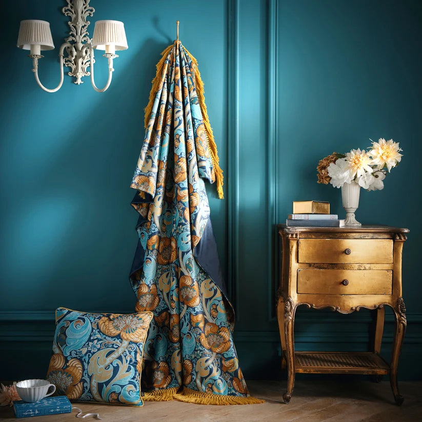 Laurence Llewelyn Bowen Down The Dilly Ochre 130cm x 180cm Throw