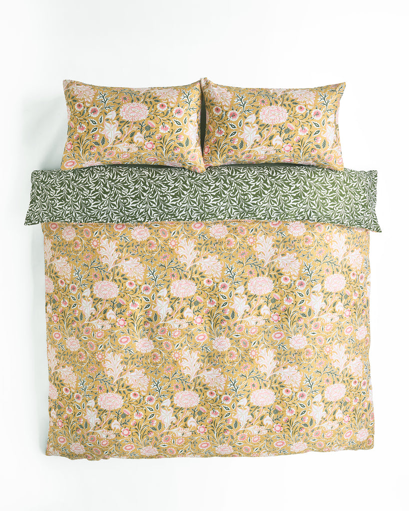 William Morris at Home Double Bough Gold Duvet Set