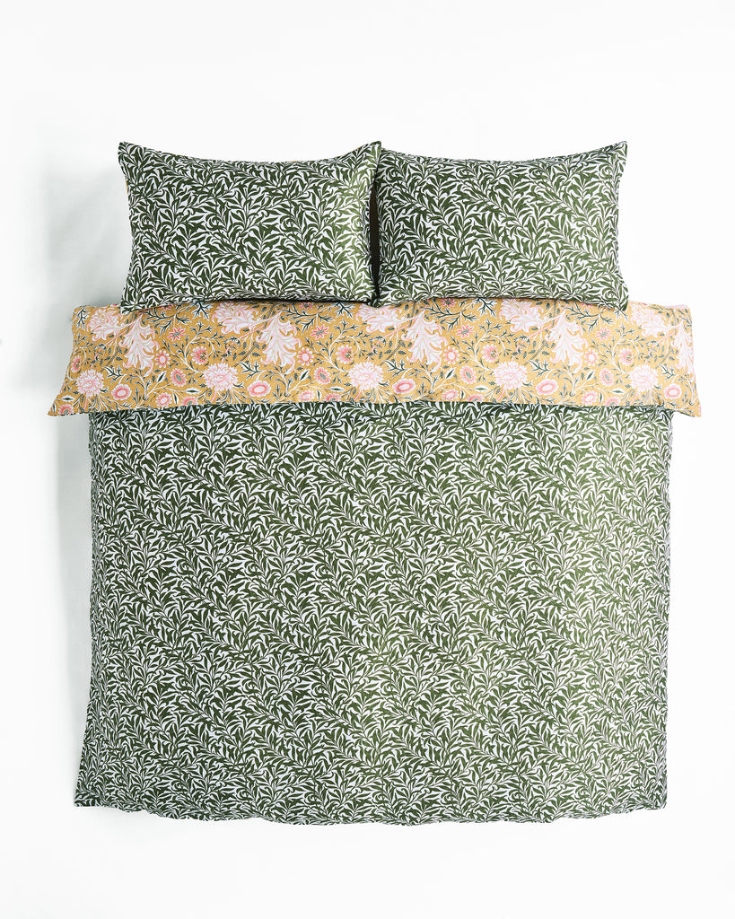 William Morris at Home Double Bough Gold Duvet Set