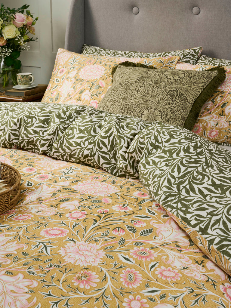 William Morris at Home Double Bough Gold Duvet Set