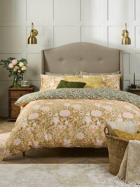 William Morris at Home Double Bough Gold Duvet Set