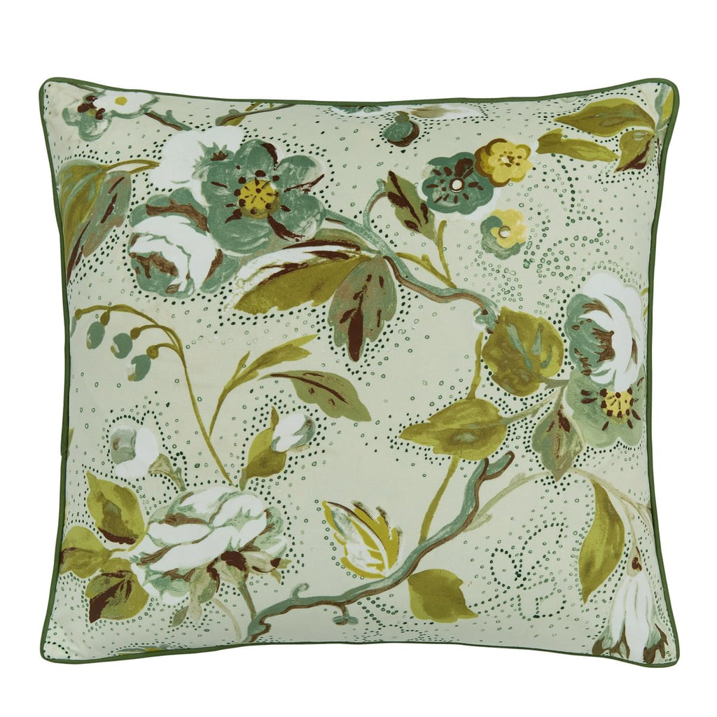English Heritage Craven Street Floral Sage 50cm x 50cm Fibre Filled Cushion